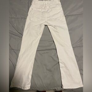 Frame Denim Ivory Le Crop Mini Boot Jeans